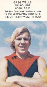 1974 Dinkum Pies Footballer of the Week #NNO Greg Wells Front